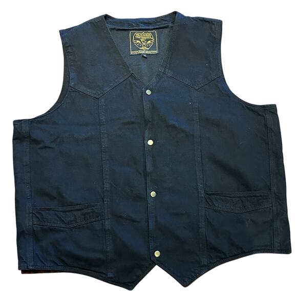 Milwaukee performance Other - Milwaukee Performance Bikers Black Denim Snap Closure Vest Mens 5XL